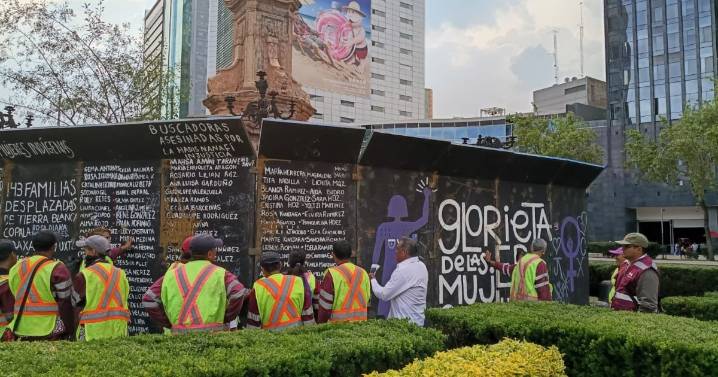 ¿Por qué retiraron las vallas de la Glorieta de las Mujeres que Luchan? Así respondió el gobierno de CDMX