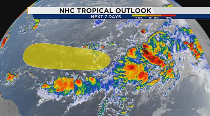 NHC highlights new spot for possible tropical development