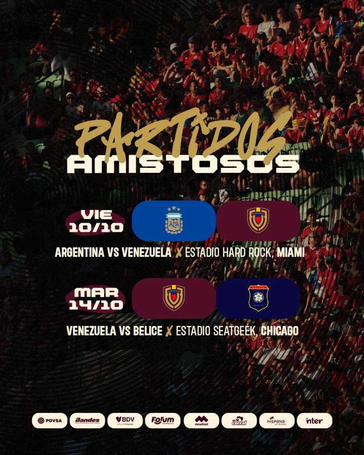 Revelaron las selecciones que enfrentarán a la Vinotinto en dos amistosos en octubre, este sería el DT interino