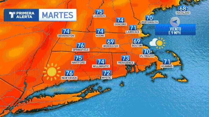 Pronóstico del tiempo en Massachusetts