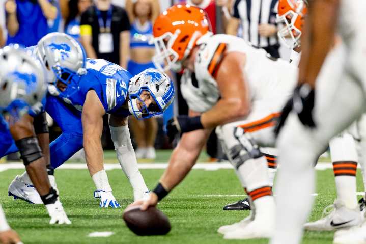 ‘It’s good to have him back’: Aidan Hutchinson leads the way for defense vs. Browns