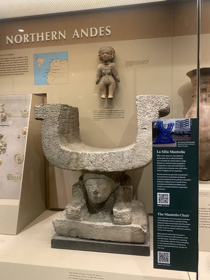 La ‘Silla Manteña’ tiene su espacio en el Museo de Historia Natural