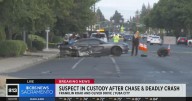 Suspect in custody after chase, deadly crash in Yuba City