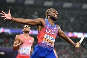 Lyles seals world double as USA men win sprint relay
