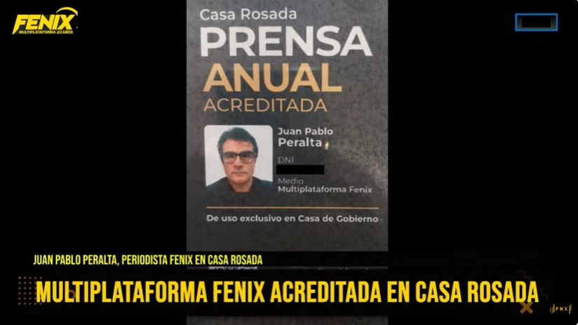 MULTIPLATAFORMA FENIX obtiene acreditación de prensa en Casa Rosada