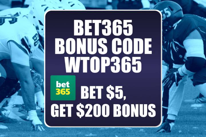 Bet365 Bonus Code WTOP365: Get $200 Betting Bonus for MLB, NCAAF, NFL Week 3