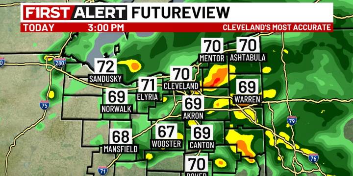 Northeast Ohio Weather: Rain in the area all day