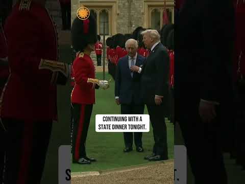 Trump kicks off historic second U.K. state visit with British royal family #shorts
