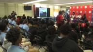 Tigers team up to help high school students at unveiling of Broadmoor's new hygiene pantry