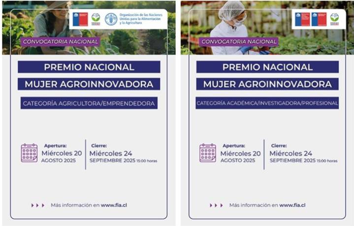 FIA invita a postular a Mujeres Maulinas, convocatoria al Premio Nacional Mujer Agroinnovadora 2025