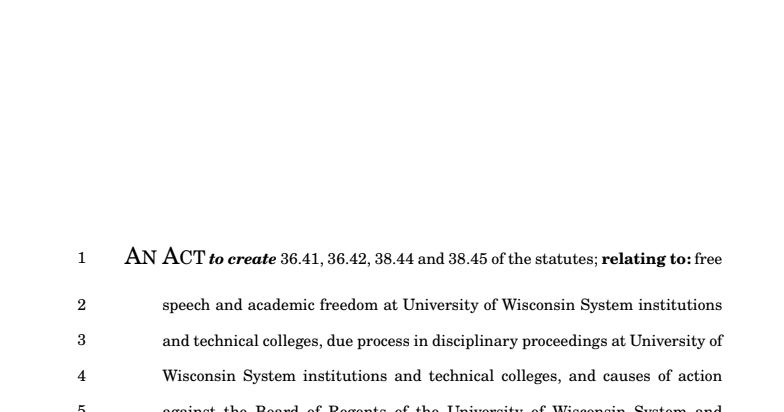 Bill introduced addressing free speech in University of Wisconsin System