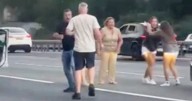 'Road rage brawl' breaks out on motorway as woman drags motorist out of car by hair
