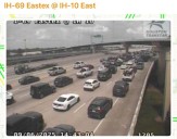 Complete closure on Eastex Freeway at Lyons Avenue due to hazmat spill, 3