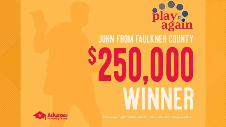 Arkansas man wins $250K from lottery drawing