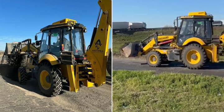 El intendente de un pueblo de Santa Fe utilizó sus máquinas para arreglar un cráter en el acceso a una ruta nacional