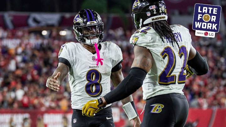 Late for Work: Lamar Jackson Is No. 2 Again, Derrick Henry Soars in NFL Top 100 Rankings