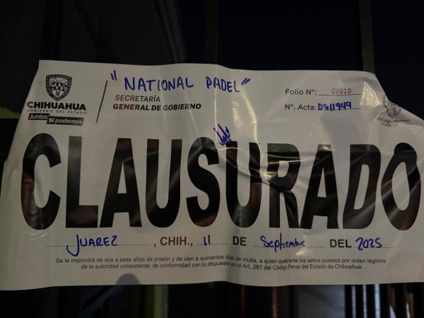 Clausura Gobernación Estatal 11 establecimientos durante la última semana