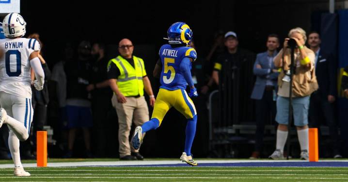 Tutu Atwell makes a late 88-yard TD catch, and Rams rally past Colts 27