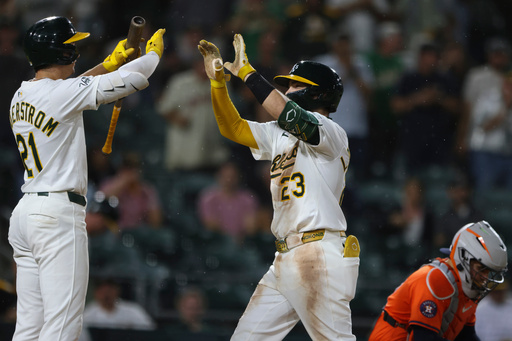 Langeliers suma 4 hits, incluido jonrón, y Atléticos endilgan nueva derrota a Astros