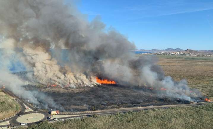 Así avanza el incendio de Torre del Rame