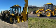 El intendente de un pueblo de Santa Fe utilizó sus máquinas para arreglar un cráter en el acceso a una ruta nacional