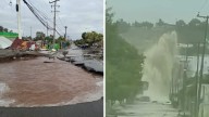 Fuga de Agua Causa Socavón en Bulevar de Tijuana; Autoridades Trabajan en la Zona