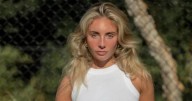 Controversial adult star Bonnie Blue causes stir at Ibrox during Rangers match