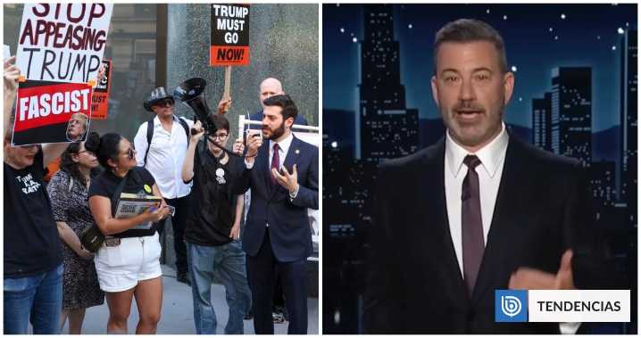 Protestas en Hollywood por suspensión del late show de Jimmy Kimmel: "Se trata de nuestros derechos"
