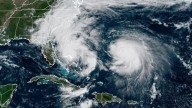 Tropical Storm Imelda and Hurricane Humberto forecast path