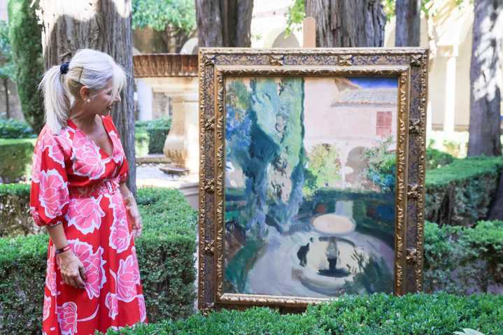 El óleo 'Jardín de Lindaraja' de Sorolla se exhibirá en el Espacio Legado Ángel Barrios