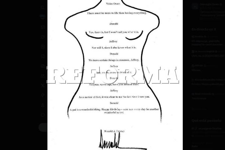 Revelan carta de cumpleaños  que dedicó Trump a Epstein