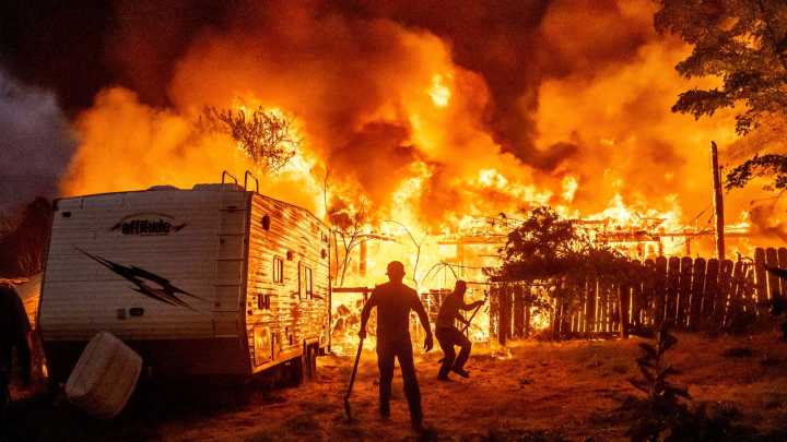 Wildfire scorches historic California gold mining town, burning multiple homes