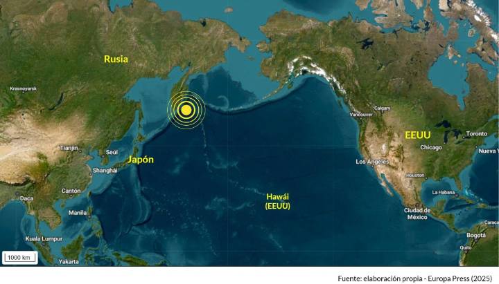 Nuevo Terremoto 7,8 grados sacude Rusia: Shoa descarta tsunami en Chile