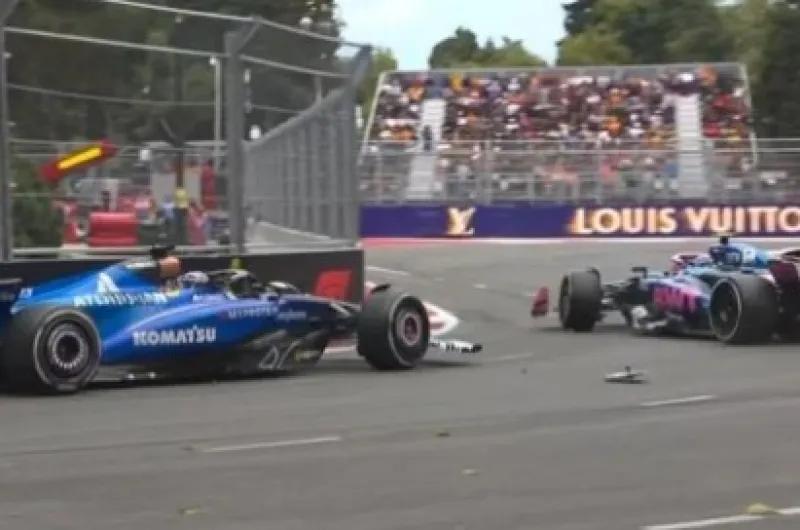 VIDEO. Albón chocó a Colapinto y lo dejó en la última posición del GP de Azerbaiyán