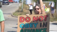 Group gathers near 13 ON YOUR SIDE to protest ABC pulling Jimmy Kimmel's show