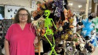 Gloria Riggar sells spooky Halloween crafts at Monroe Farmers Market