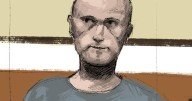 Teacher killer refuses to face victims in court