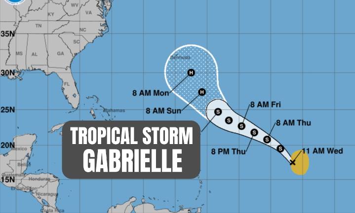 Tropical Storm Gabrielle forms in Atlantic, forecast to strengthen into hurricane