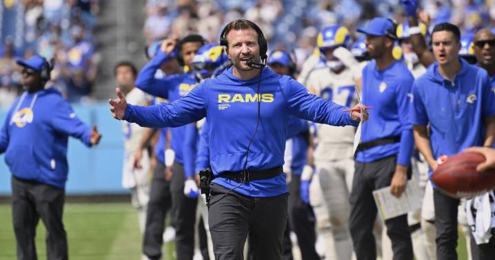 Sean McVay says he suffered a torn plantar fascia during Rams' win over Titans