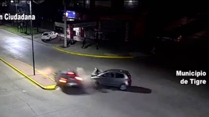 Impactante accidente en Tigre: auto perdió el control e impactó de frente contra otro