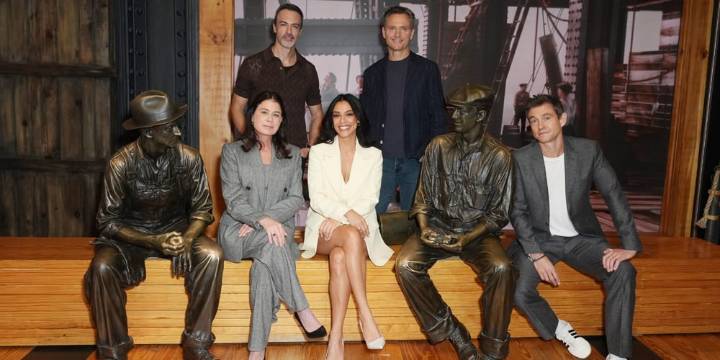 ‘Law & Order’ Cast Visits the Empire State Building for Photo Call Ahead of Season 25 Premiere | Hugh Dancy, Law and Order, Maura Tierney, NBC, Odelya Halevi, Reid Scott, Television, Tony Goldwyn | Ju