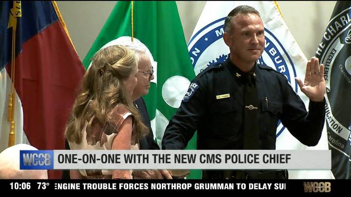 New CMS police chief sits down with WCCB Charlotte after being sworn in