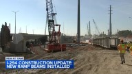 I-294 Tri-State Tollway construction project underway, new beams being installed for ramp connecting to I