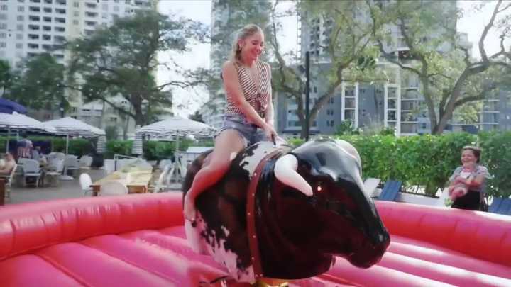 Saddle up and hold on for dear life at The Wharf Fort Lauderdale’s bull riding competition 