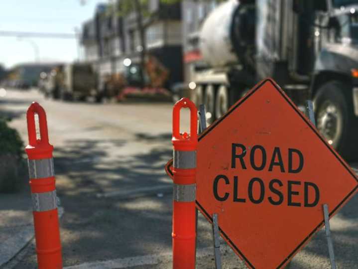 Road closure in effect on South Service Road