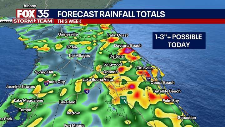 Orlando weather: Scattered storms to bring several inches of rain, possible flash flooding