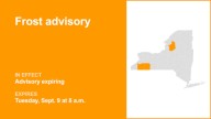 NY weather: The current frost advisory for New York will expire at 8 a.m.