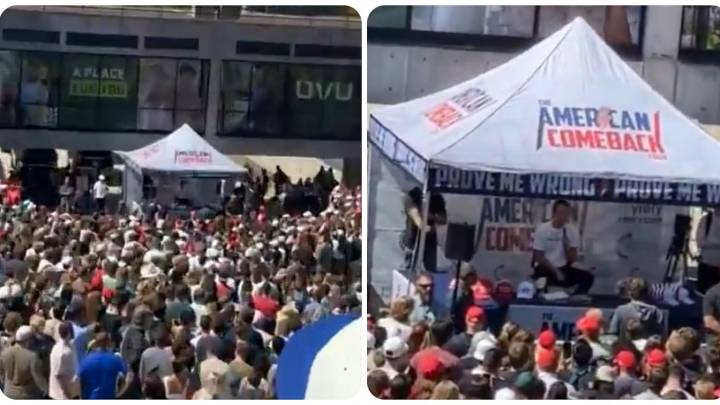 Publican imágenes del momento en el que disparan contra el famoso activista Charlie Kirk en Utah
