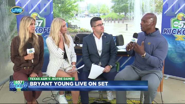 IRISH LEGENDS: Super Bowl champion, Pro Football Hall of Famer Bryant Young stops by ABC57 Kickoff