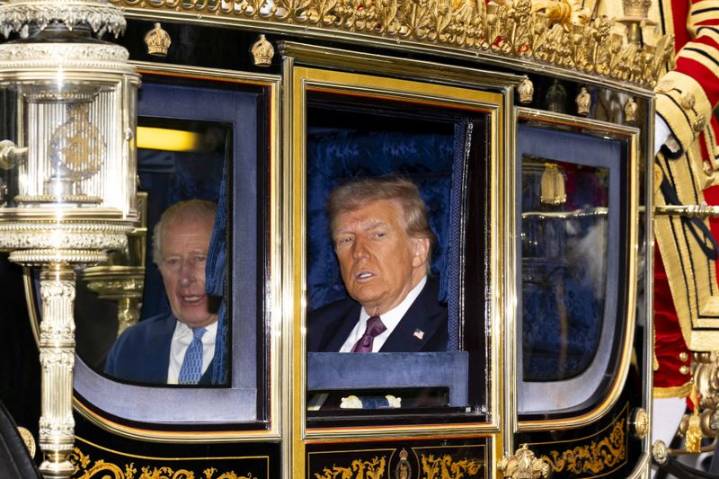 King Charles III greets Trump in Windsor